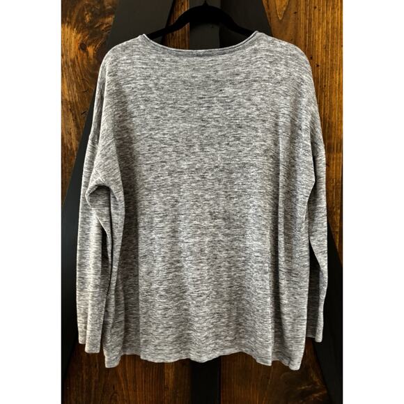 J. Jill Pure Jill Heathered Gray Cotton Blend Sweater Size XL EUC - Picture 2 of 7